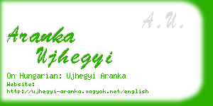 aranka ujhegyi business card